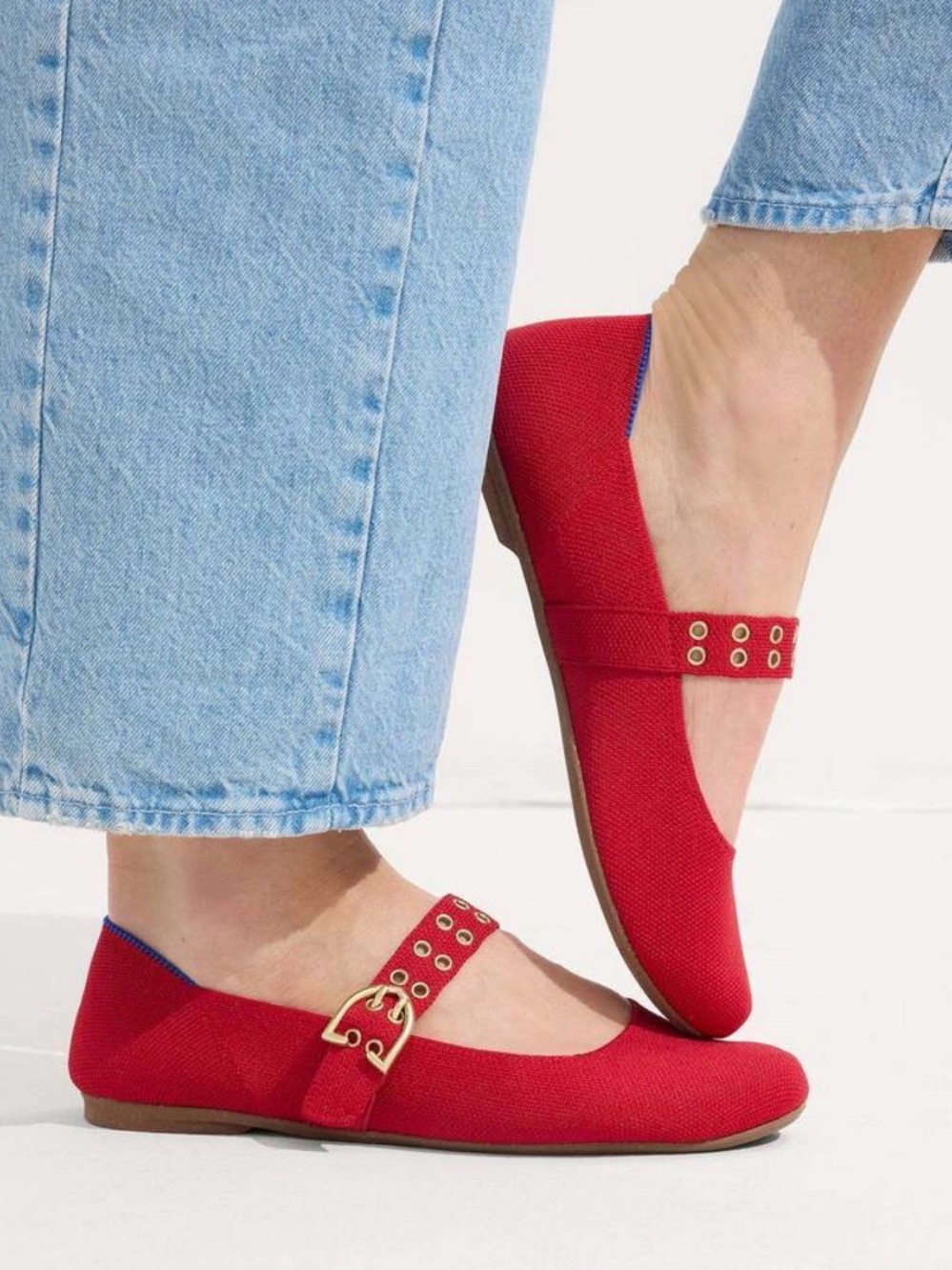 Rothy’s The Ballet Mary Jane - Cherry Size 7 - Picture 2 of 3